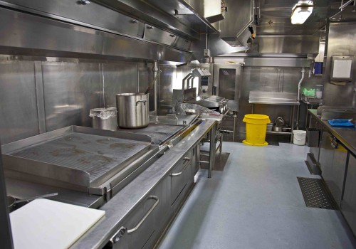 What is the cleaning schedule in a commercial kitchen?