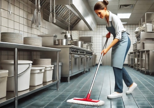 How do you deep clean commercial floors?